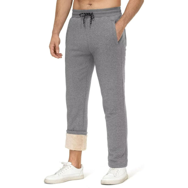 Men's Winter Fleece Sherpa Lined Sweatpants Thicken Warm Jogger Pants