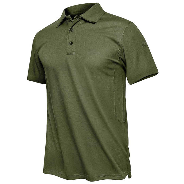 Men's Polo Collared Shirt Quick Dry Performance Short Sleeve Golf Collared Shirt