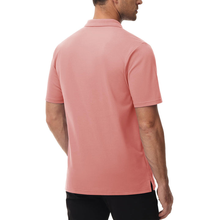 Men's Moisture Wicking Golf Polo Shirts with Pocket - Men's Polo Shirts