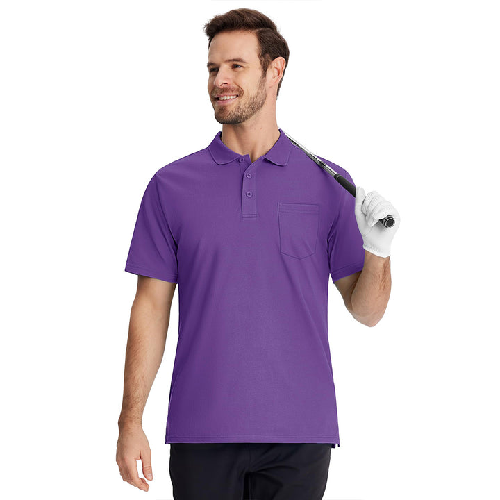 Men's Moisture Wicking Golf Polo Shirts with Pocket - Men's Polo Shirts