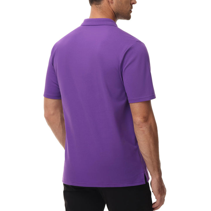 Men's Moisture Wicking Golf Polo Shirts with Pocket - Men's Polo Shirts