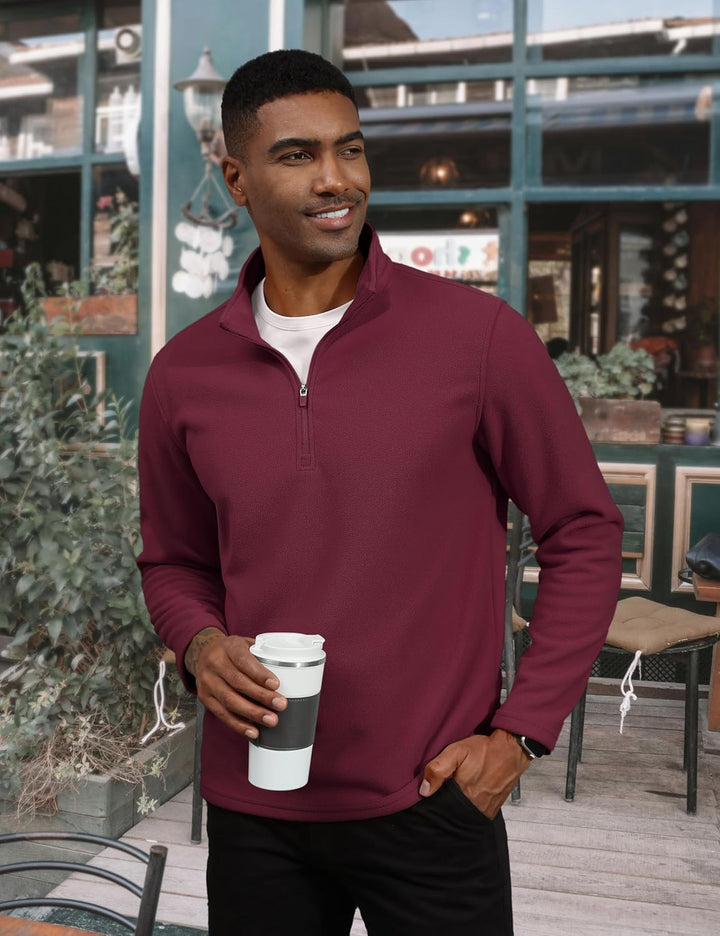 Men's Pullover Workout Fleece 1/4 Zip Sweatshirts - Men's Sweatshirts