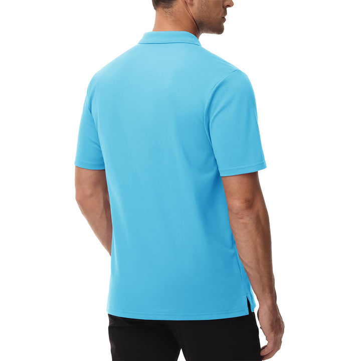 Men's Moisture Wicking Golf Polo Shirts with Pocket - Men's Polo Shirts