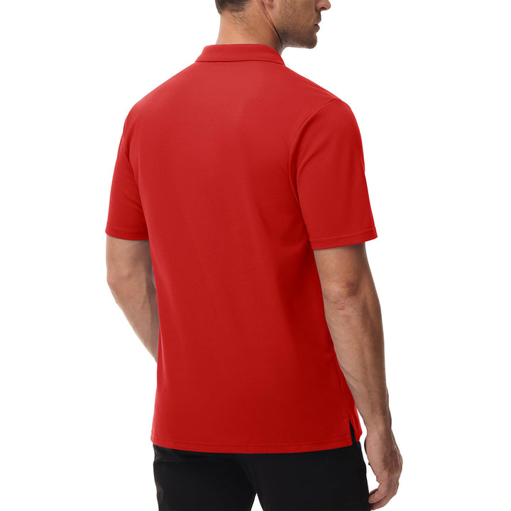 Men's Moisture Wicking Golf Polo Shirts with Pocket - Men's Polo Shirts