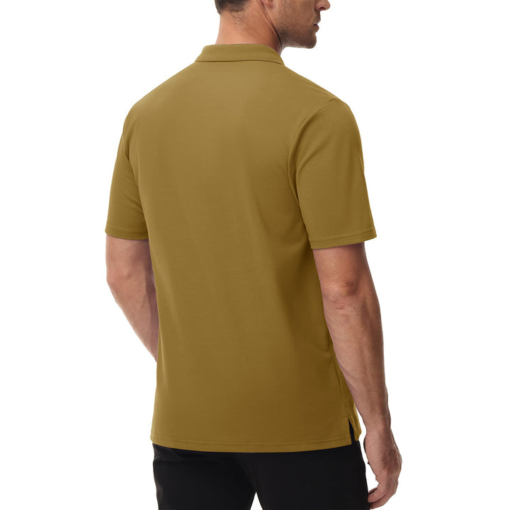 Men's Moisture Wicking Golf Polo Shirts with Pocket - Men's Polo Shirts