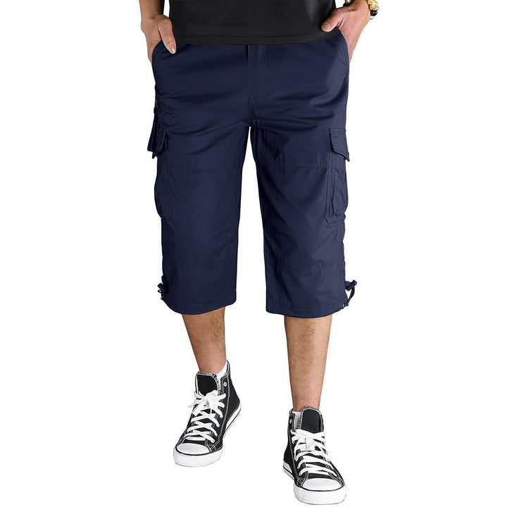 Men's 3/4 Long with 7 Pockets Capri Shorts (No Belt) - Men's Capri Pants