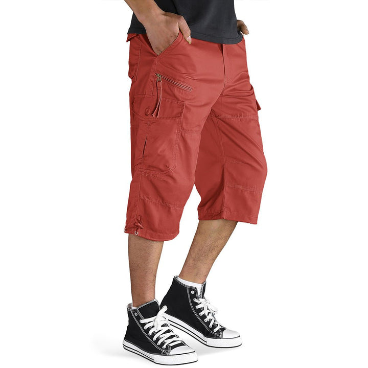 Men's 3/4 Long with 7 Pockets Capri Shorts (No Belt) - Men's Capri Pants