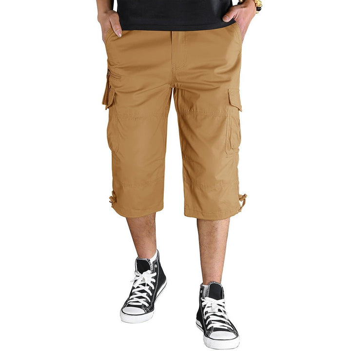 Men's 3/4 Long with 7 Pockets Capri Shorts (No Belt) - Men's Capri Pants