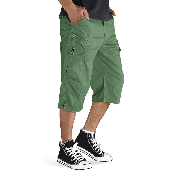 Men's 3/4 Long with 7 Pockets Capri Shorts (No Belt) - Men's Capri Pants