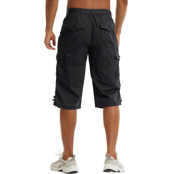 Men's 3/4 Long with 7 Pockets Capri Shorts (No Belt) - Men's Capri Pants