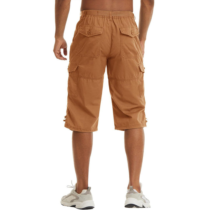 Men's 3/4 Long with 7 Pockets Capri Shorts (No Belt) - Men's Capri Pants