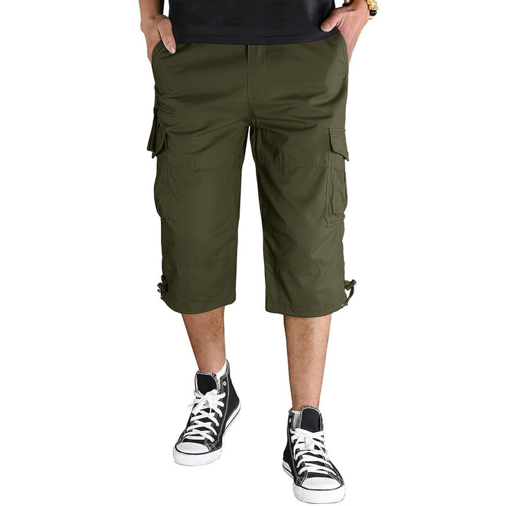 Men's 3/4 Long with 7 Pockets Capri Shorts (No Belt) - Men's Capri Pants