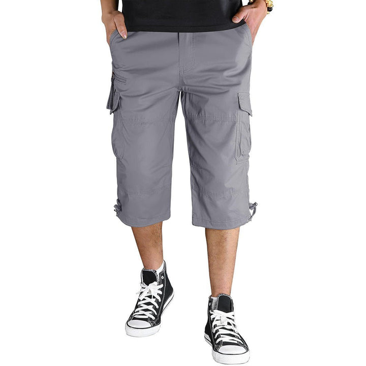 Men's 3/4 Long with 7 Pockets Capri Shorts (No Belt) - Men's Capri Pants