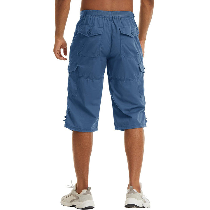 Men's 3/4 Long with 7 Pockets Capri Shorts (No Belt) - Men's Capri Pants