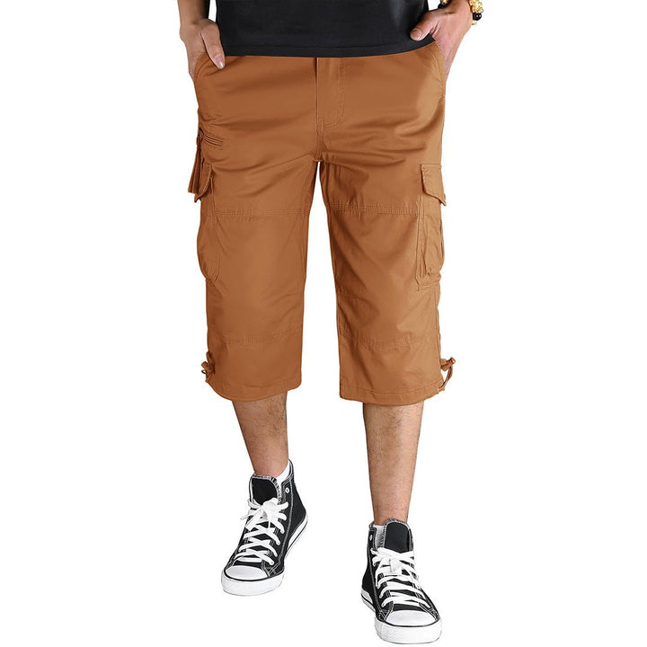 Men's 3/4 Long with 7 Pockets Capri Shorts (No Belt) - Men's Capri Pants