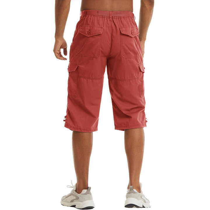 Men's 3/4 Long with 7 Pockets Capri Shorts (No Belt) - Men's Capri Pants