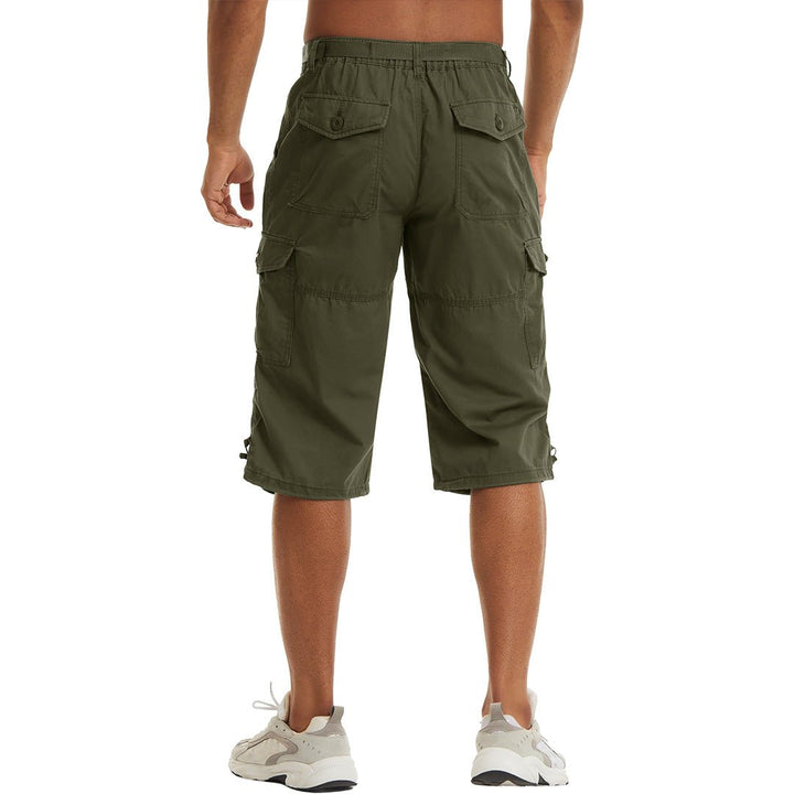 Men's 3/4 Long with 7 Pockets Capri Shorts (No Belt) - Men's Capri Pants