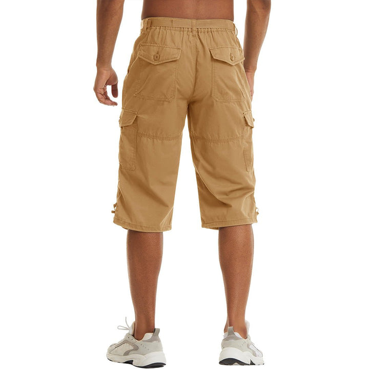 Men's 3/4 Long with 7 Pockets Capri Shorts (No Belt) - Men's Capri Pants