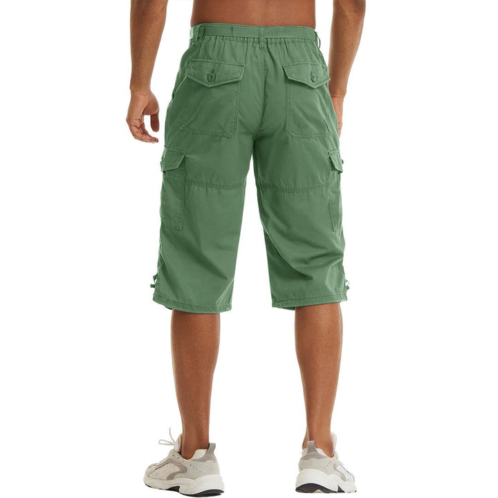 Men's 3/4 Long with 7 Pockets Capri Shorts (No Belt) - Men's Capri Pants