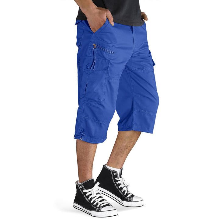 Men's 3/4 Long with 7 Pockets Capri Shorts (No Belt) - Men's Capri Pants