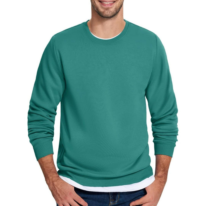 Men's Casual Crewneck Fleece Pullover Sweatshirts - Men's Sweatshirts