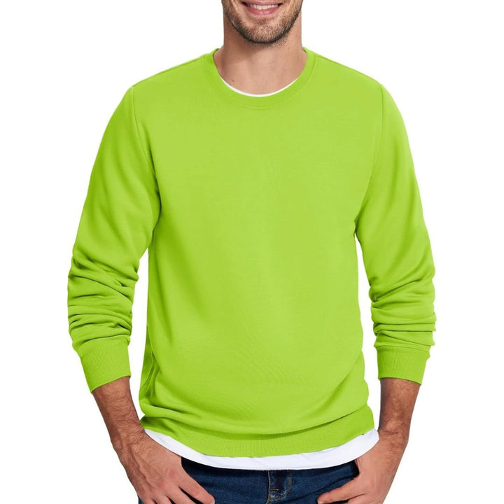 Men's Casual Crewneck Fleece Pullover Sweatshirts - Men's Sweatshirts