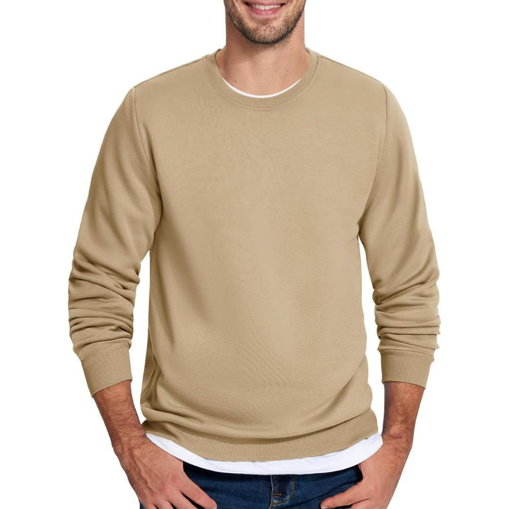 Men's Casual Crewneck Fleece Pullover Sweatshirts - Men's Sweatshirts