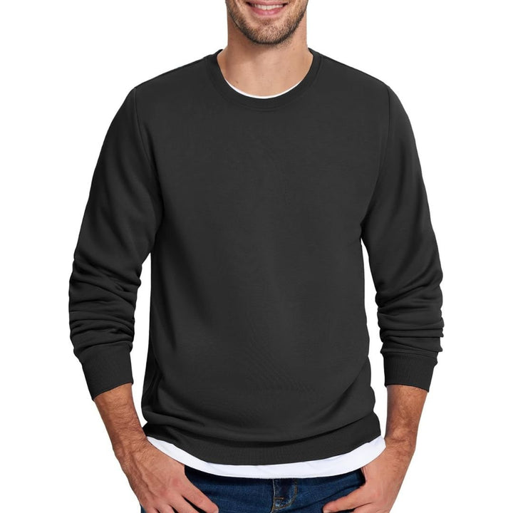 Men's Casual Crewneck Fleece Pullover Sweatshirts - Men's Sweatshirts