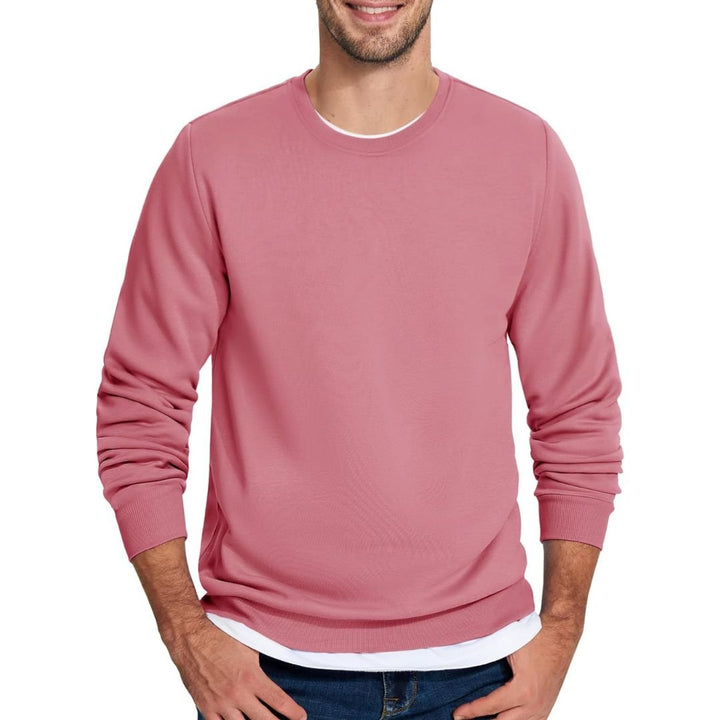 Men's Casual Crewneck Fleece Pullover Sweatshirts - Men's Sweatshirts