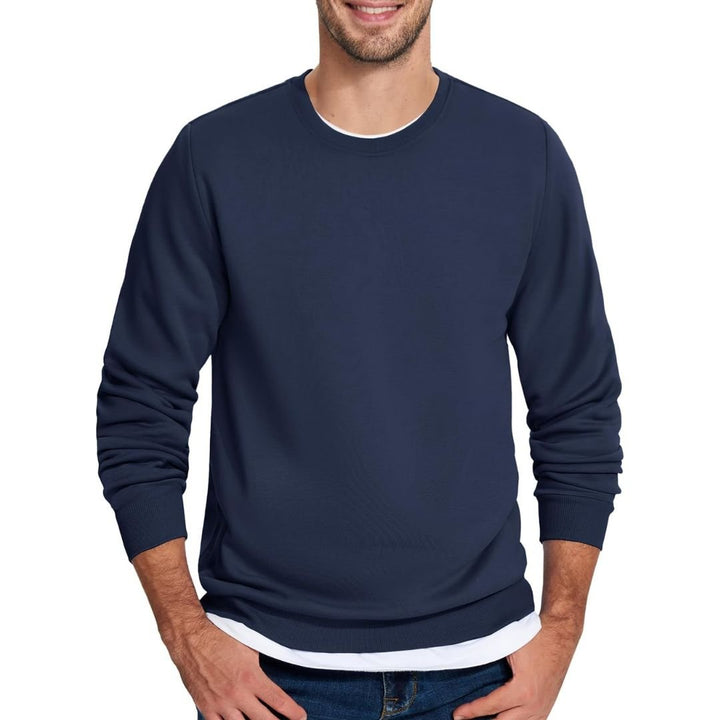 Men's Casual Crewneck Fleece Pullover Sweatshirts - Men's Sweatshirts