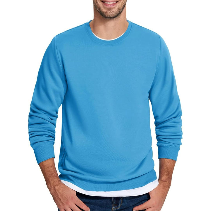 Men's Casual Crewneck Fleece Pullover Sweatshirts - Men's Sweatshirts