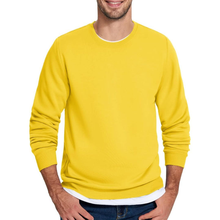 Men's Casual Crewneck Fleece Pullover Sweatshirts - Men's Sweatshirts