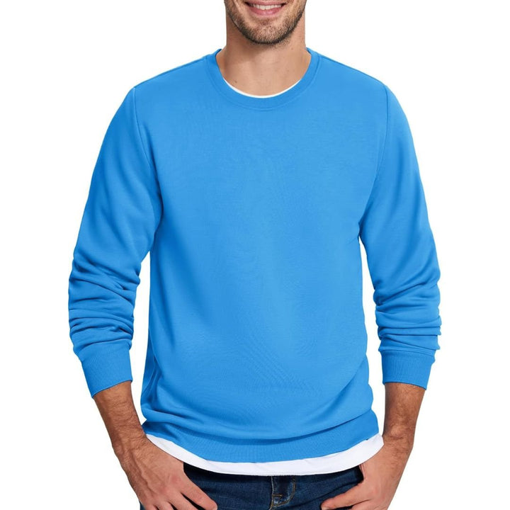 Men's Casual Crewneck Fleece Pullover Sweatshirts - Men's Sweatshirts