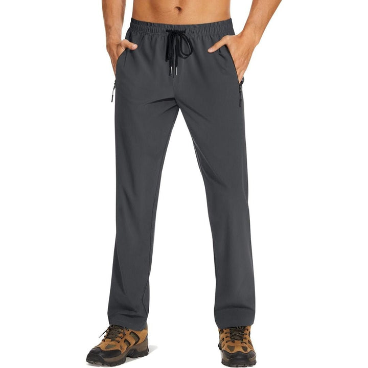 Mens Casual Pants Lightweight Quick Dry Water Resistant Joggers with Pockets - Men's Running Pants