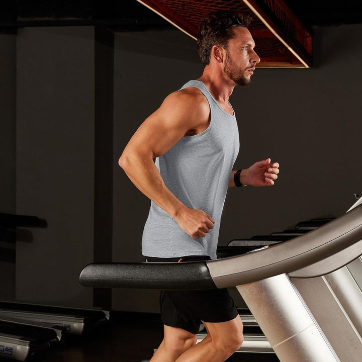 Men's Cotton Moisture Wicking Sleeveless Gym Tank Top - men's tops