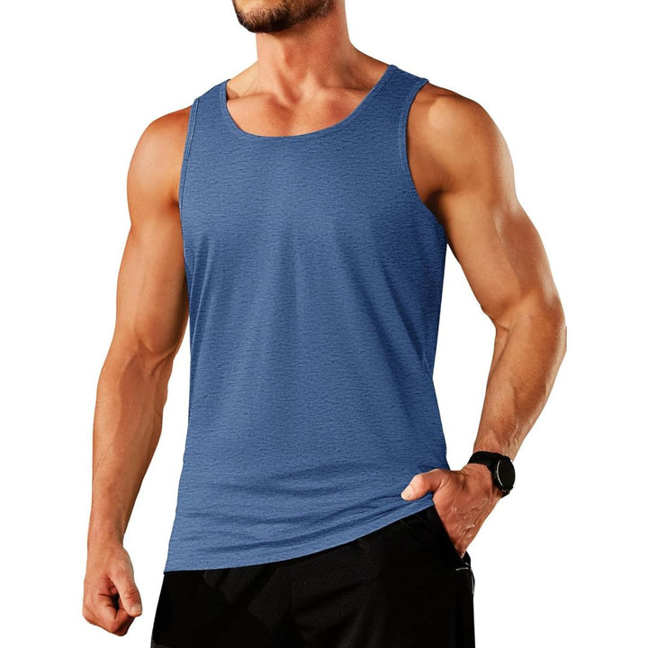 Men's Cotton Moisture Wicking Sleeveless Gym Tank Top - men's tops
