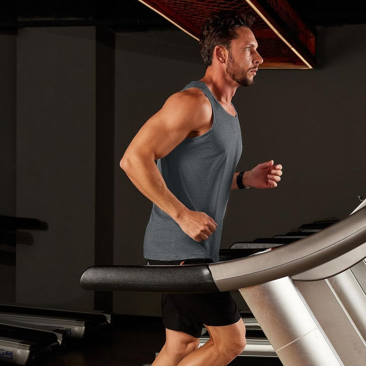 Men's Cotton Moisture Wicking Sleeveless Gym Tank Top - men's tops