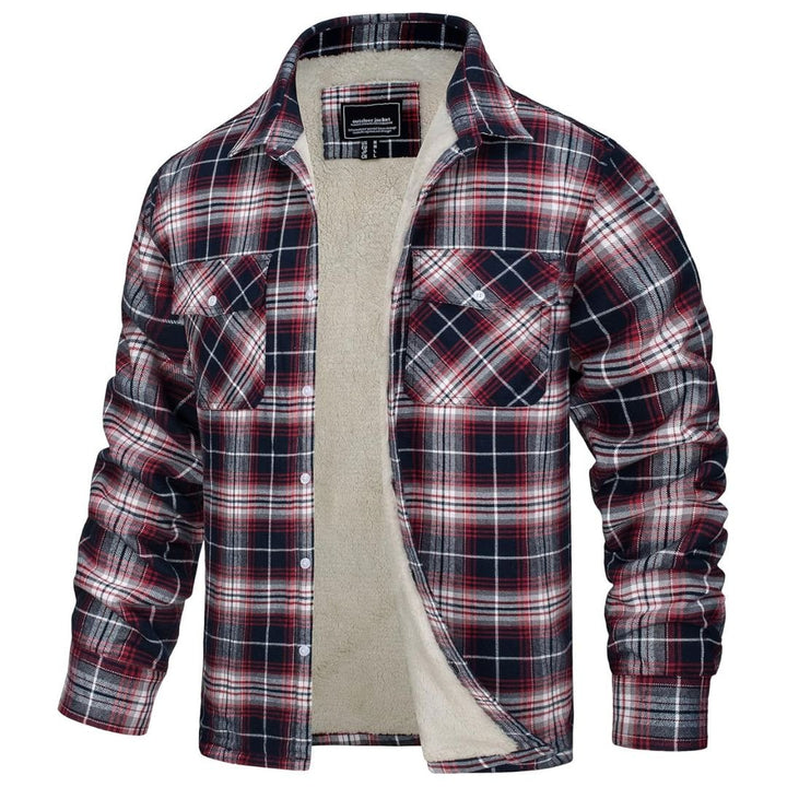 Men's Fleece Jackets Flannel Work Shirt Casual Button Down Coat - Fall Winter 2022