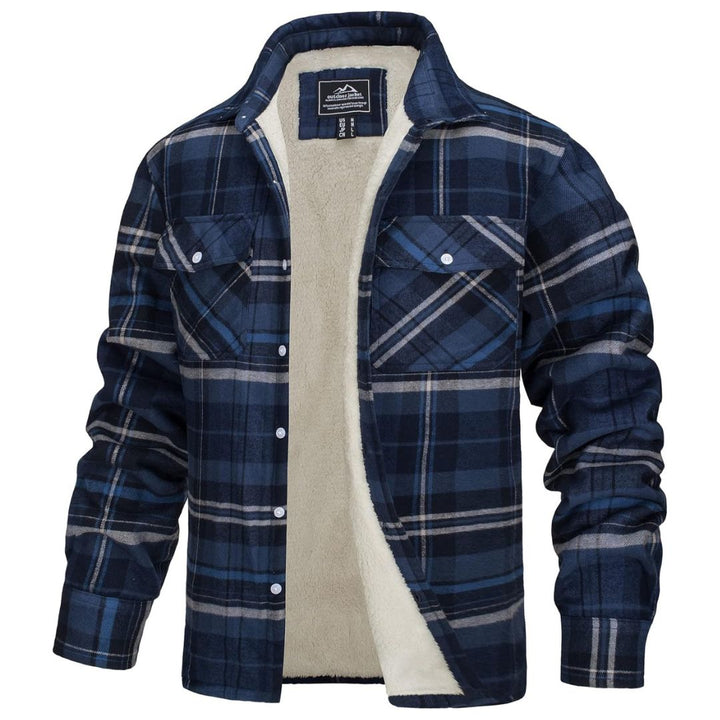 Men's Fleece Jackets Flannel Work Shirt Casual Button Down Coat - Fall Winter 2022