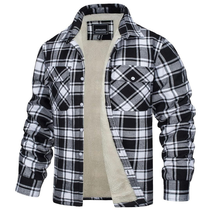 Men's Fleece Jackets Flannel Work Shirt Casual Button Down Coat - Fall Winter 2022