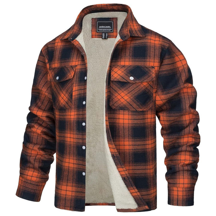 Men's Fleece Jackets Flannel Work Shirt Casual Button Down Coat - Fall Winter 2022