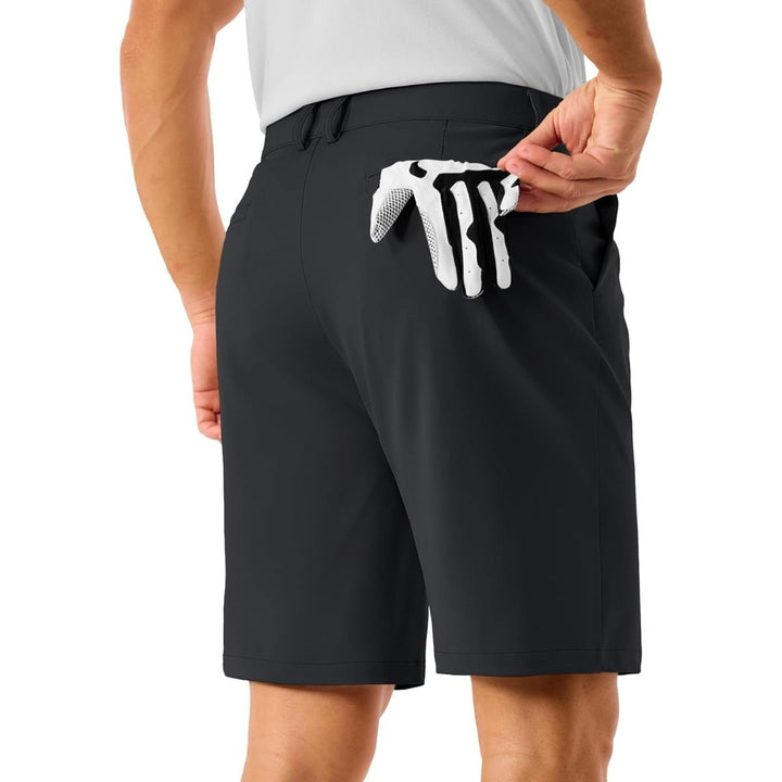 Men's Golf Quick Dry Casual Flat Front Shorts with 4 Pockets - 