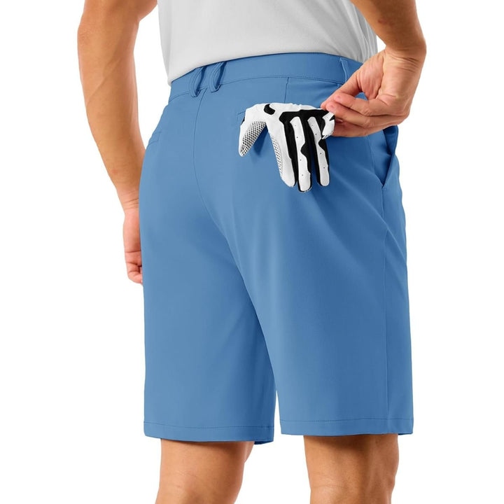 Men's Golf Quick Dry Casual Flat Front Shorts with 4 Pockets - 