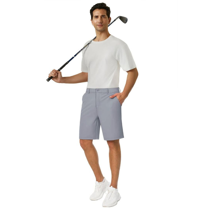 Men's Golf Quick Dry Casual Flat Front Shorts with 4 Pockets - 