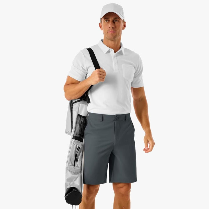 Men's Golf Quick Dry Casual Flat Front Shorts with 4 Pockets - 