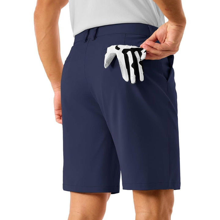 Men's Golf Quick Dry Casual Flat Front Shorts with 4 Pockets - 