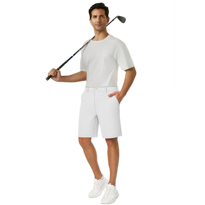 Men's Golf Quick Dry Casual Flat Front Shorts with 4 Pockets - 