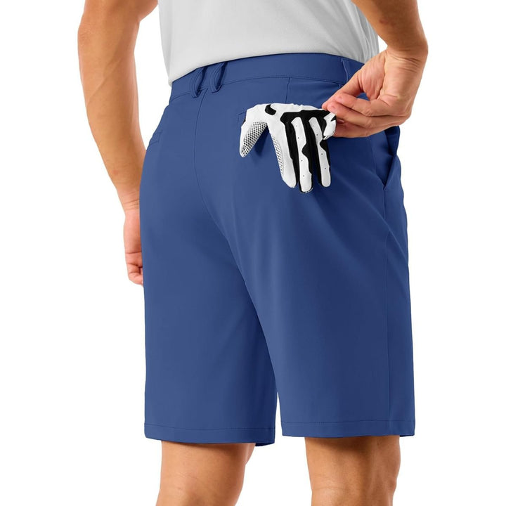 Men's Golf Quick Dry Casual Flat Front Shorts with 4 Pockets - 