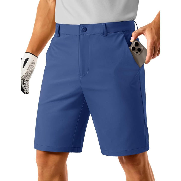 Men's Golf Quick Dry Casual Flat Front Shorts with 4 Pockets - 