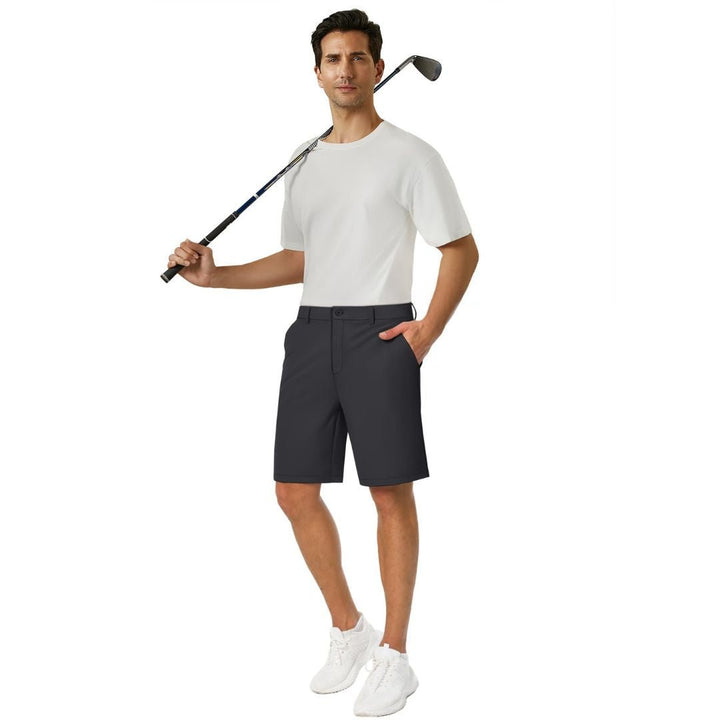 Men's Golf Quick Dry Casual Flat Front Shorts with 4 Pockets - 